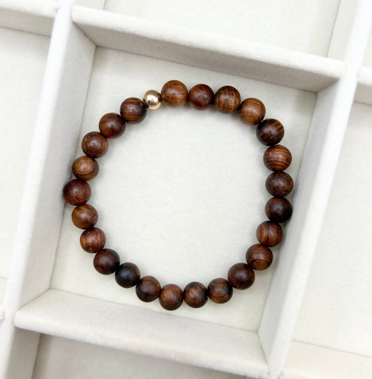 Men's Sandalwood Gold Filled Bracelet