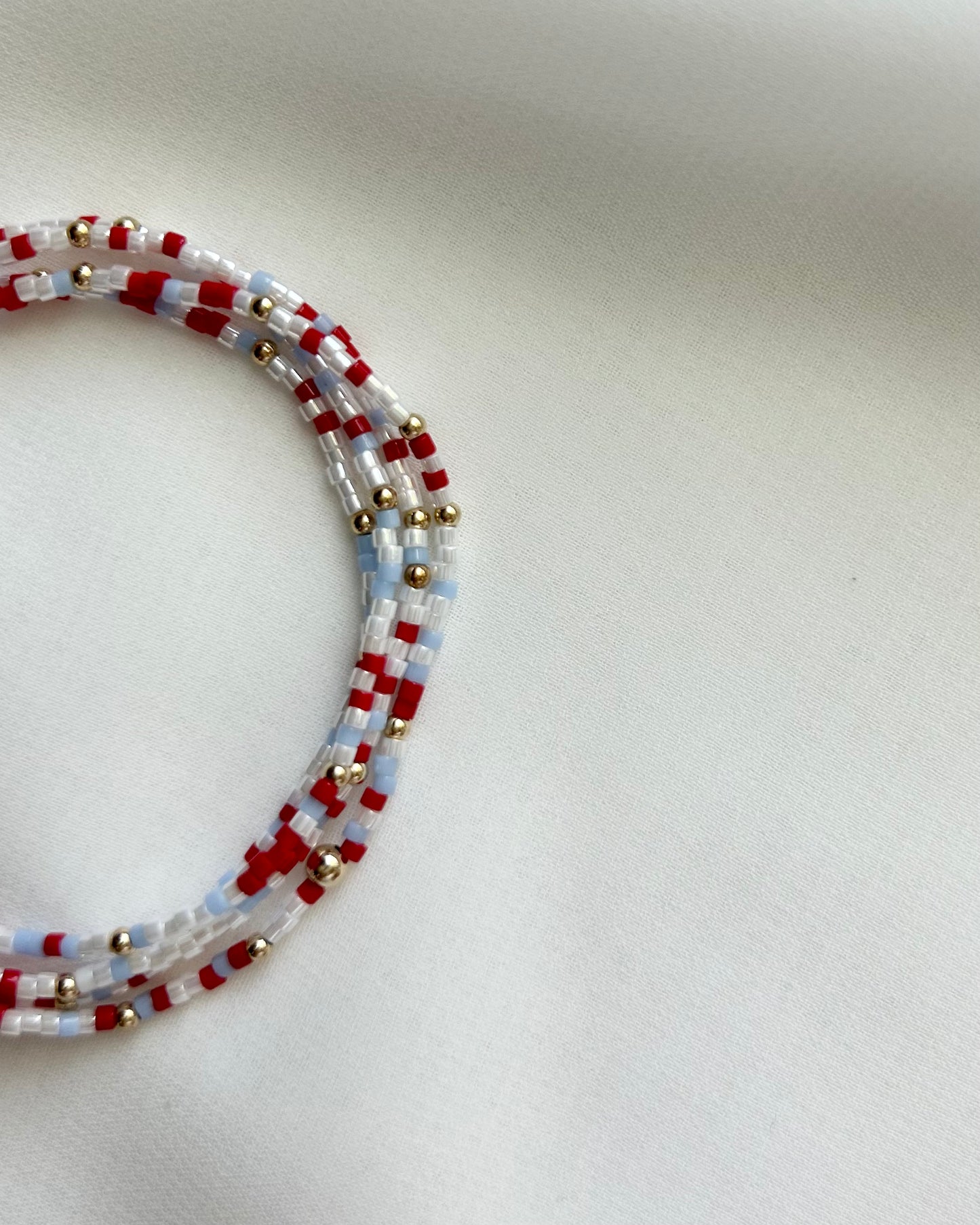 Sailor Stripe Seed Bead Bracelet
